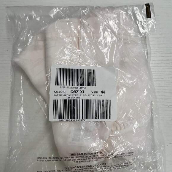 NWT - Victoria's Secret Satin Side-Tie Romper, Coconut White - Size XL - Picture 12 of 12